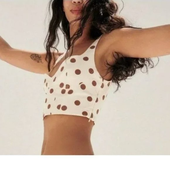 NWT - Zara Polka Dot Crop Top - Picture 5 of 8